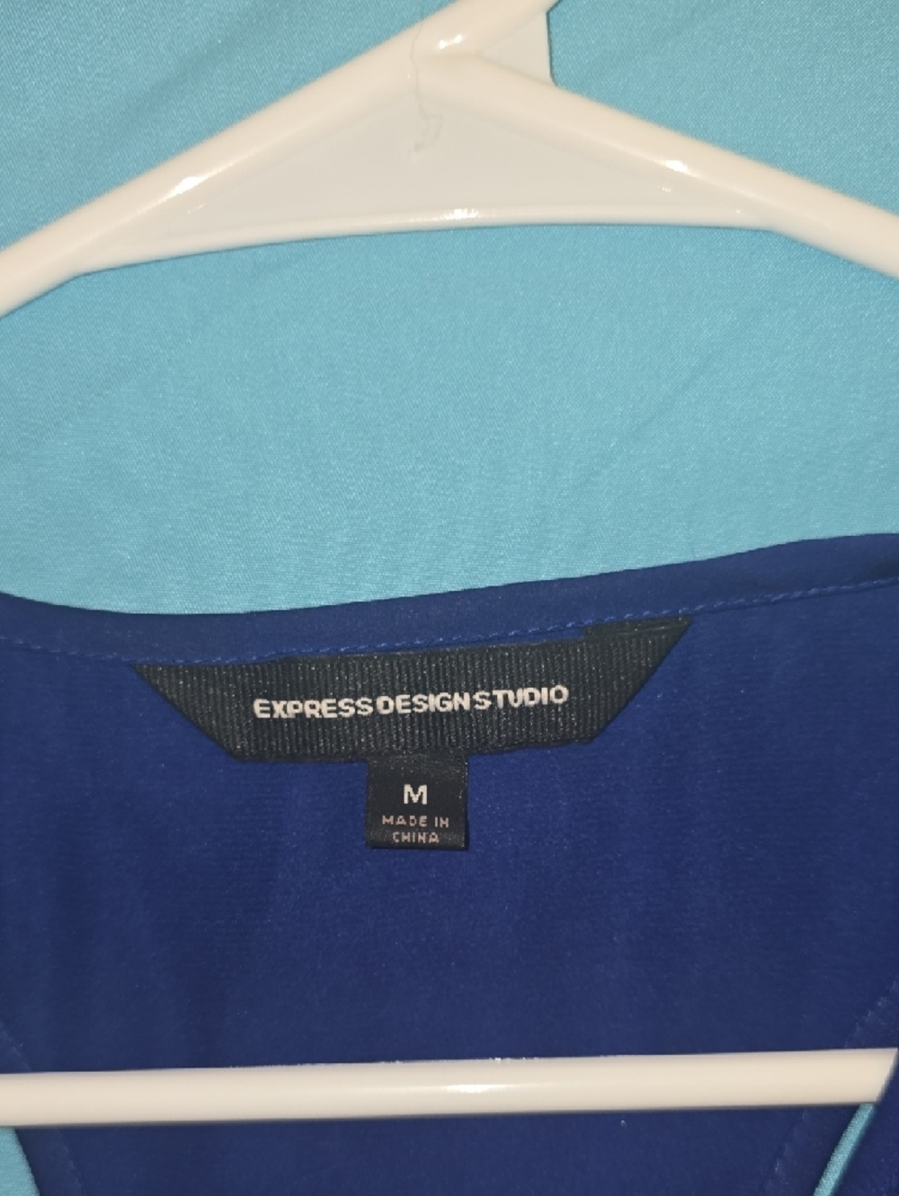 Express Blue Racerback Layered Shell Tank - Picture 2 of 2